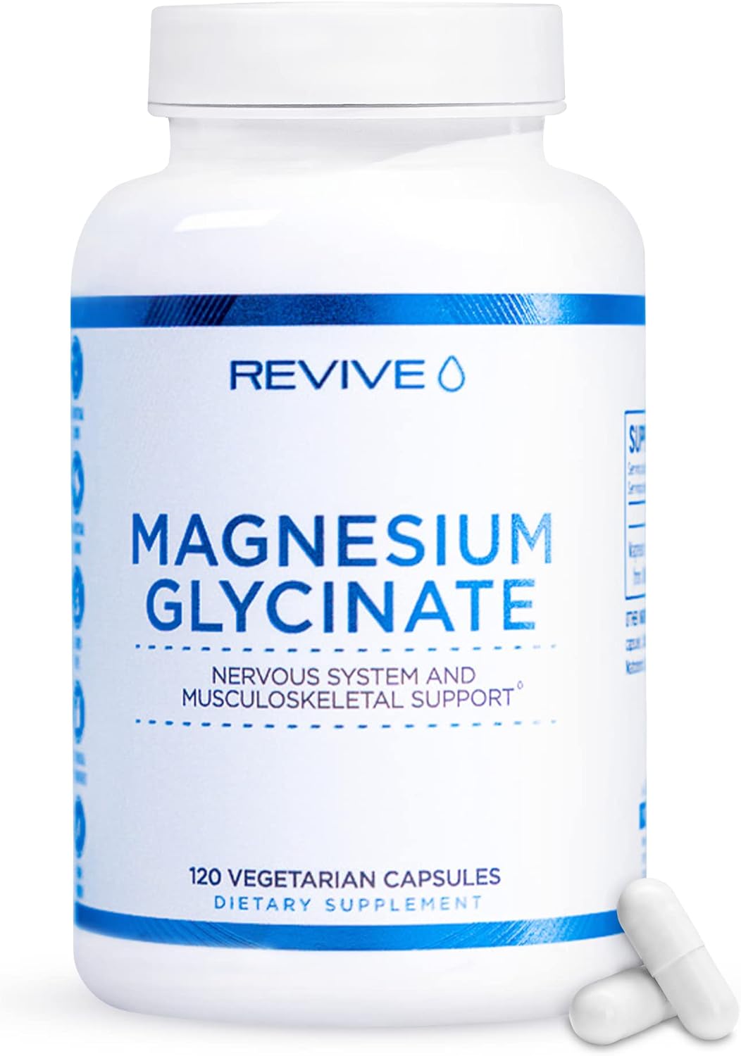 Pure Magnesium Glycinate Capsules 200mg by Revive MD