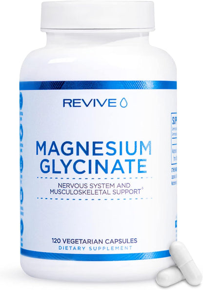 Pure Magnesium Glycinate Capsules 200mg by Revive MD