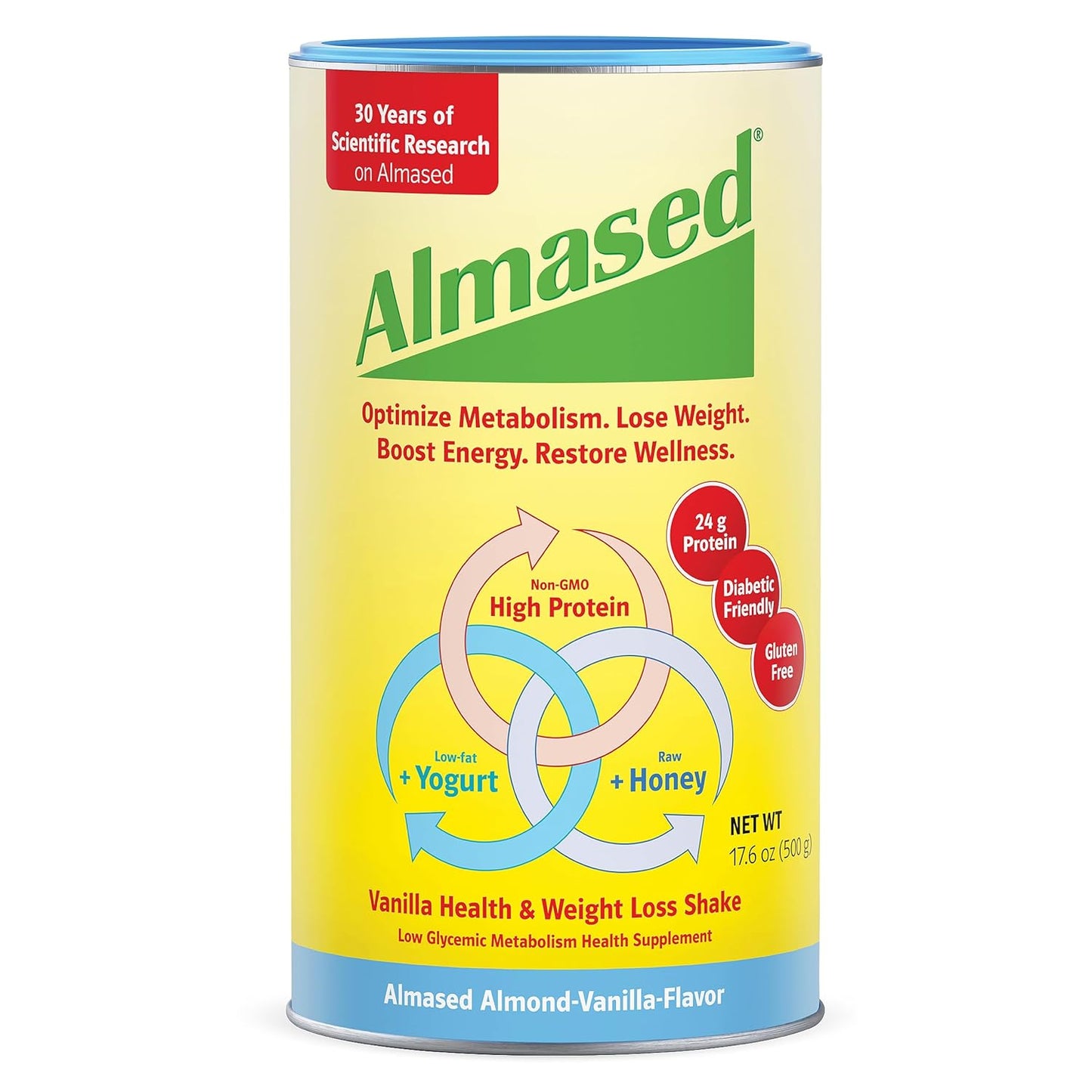 Almased Protein Powder for Weight Loss Kit for Men & Women (Almond Vanilla Flavor)