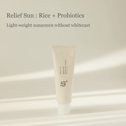 Relief Sun : Rice + Probiotics (50ml, 1.69fl.oz) for Beauty of Joseon