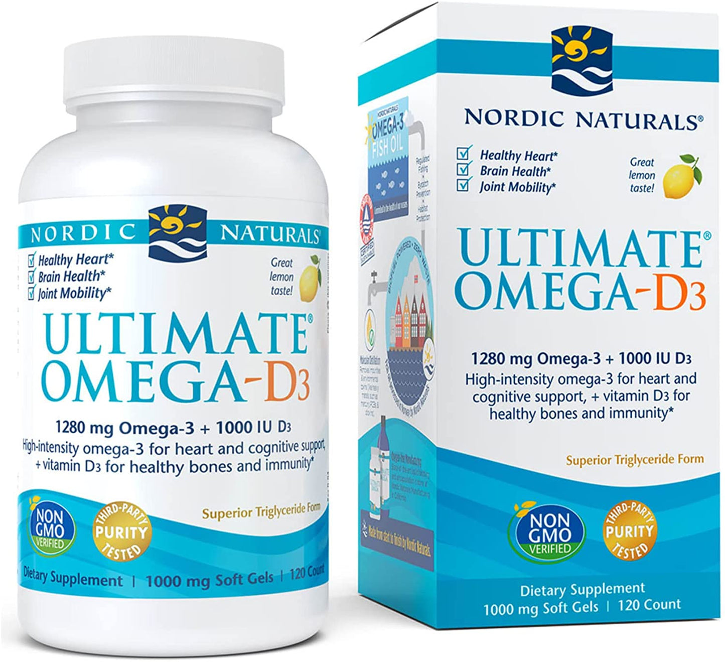 Nordic Naturals Ultimate Omega-D3, Lemon Flavor