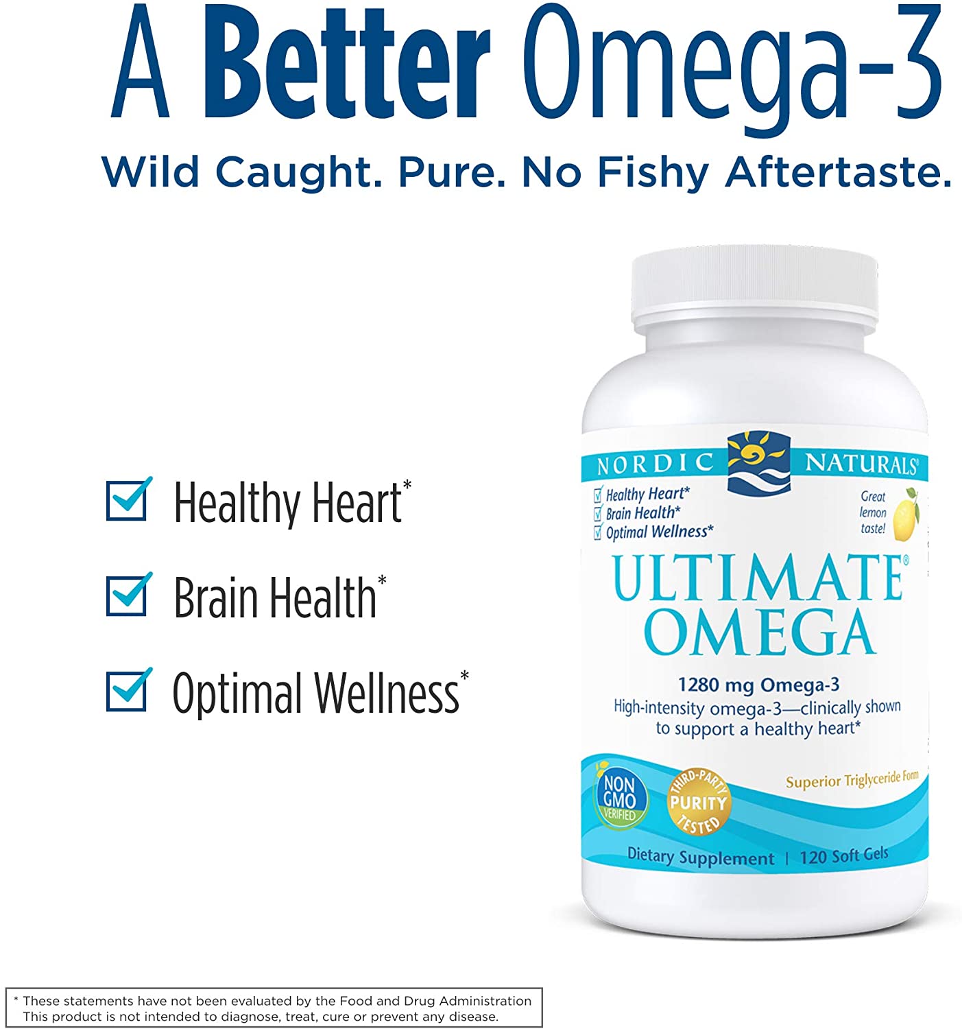 Nordic Naturals Ultimate Omega, Lemon Flavor - 120 Soft Gels