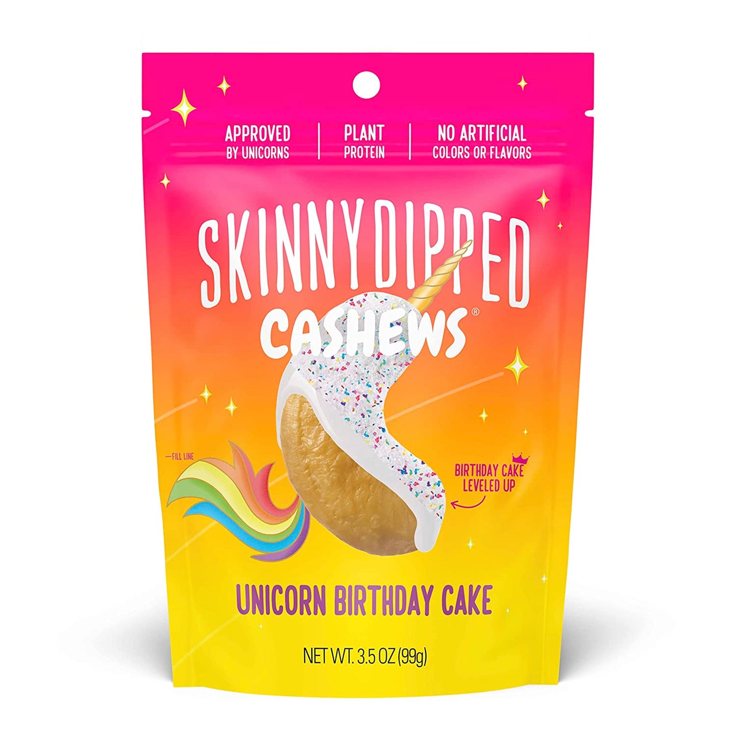 SkinnyDipped Unicorn Birthday Cake Cashews