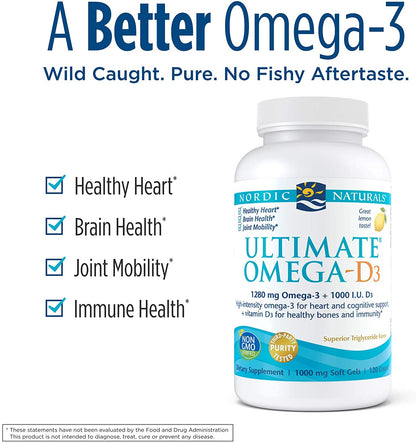 Nordic Naturals Ultimate Omega-D3, Lemon Flavor