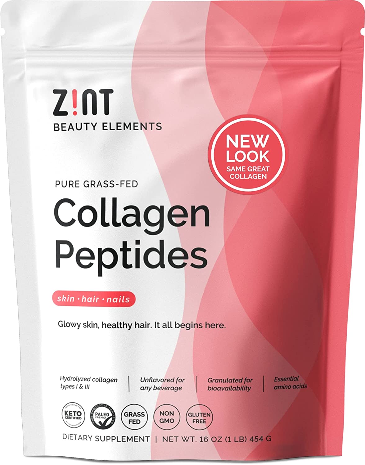 Zint Collagen Peptides Powder: Paleo & Keto Certified 16oz