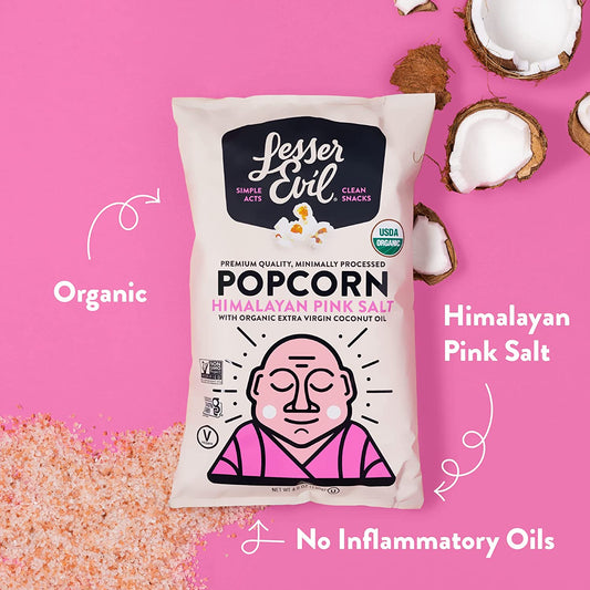 LesserEvil Himalayan Pink Salt Organic Popcorn