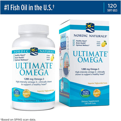 Nordic Naturals Ultimate Omega, Lemon Flavor - 120 Soft Gels