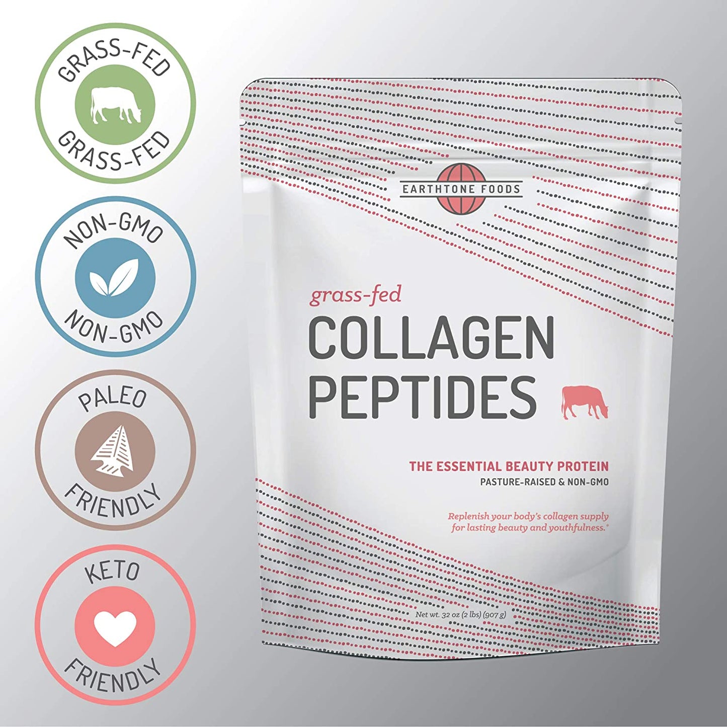 Collagen Peptides Powder Non-GMO Collagen Protein, 32 oz